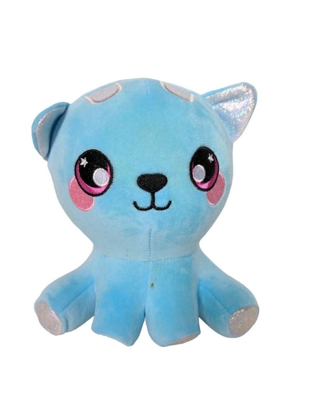 Squeezamals Blue Maisie Cat Squishy Plush Stuffed Animal 7.25"